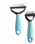 2-Pack Stainless Steel Pet Dematting Comb Set
