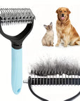 2-Pack Stainless Steel Pet Dematting Comb Set