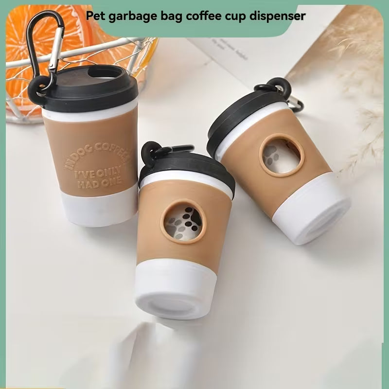 Doggy Coffee Cup Pet Waste Bag Dispenser