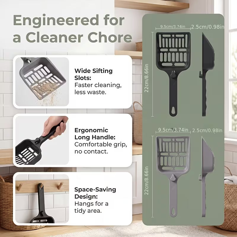 Extra-Large Cat Litter Shovel with Fine Sifting Holes