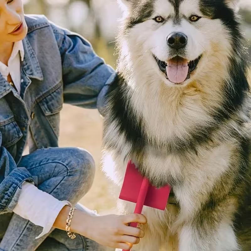 Extra-Long Stainless Steel Dog Grooming Brush