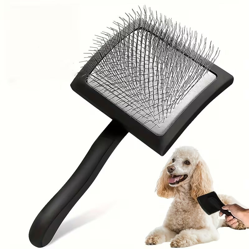 Extra-Long Stainless Steel Dog Grooming Brush